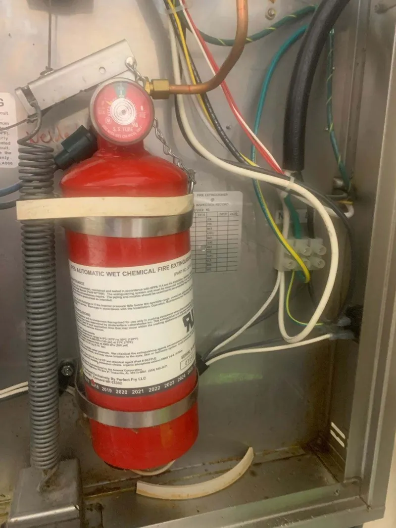 Fire extinguisher mounted