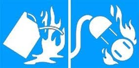 Types of Fire Extinguishers Icons: Class B:C