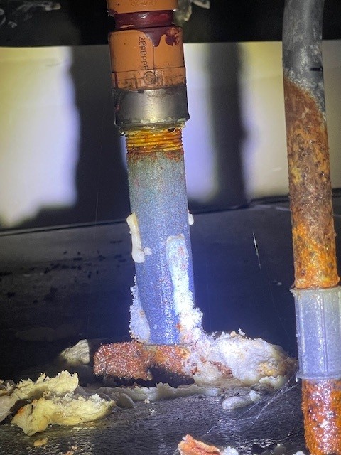 Corroded pipe